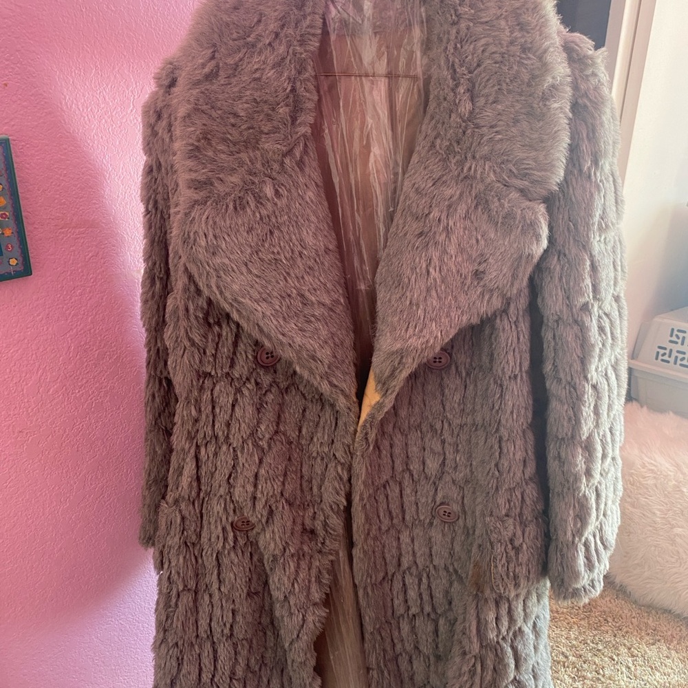 Women's Faux Fur Coat in Gray